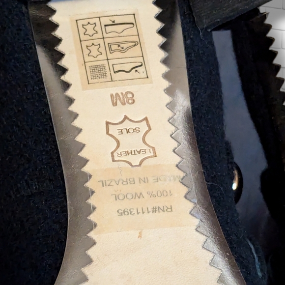 Tory Burch Marisa 40 mm Strappy Pumps Military Gold Buttons Royal Navy Size 8 - Picture 9 of 10